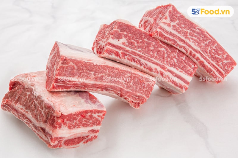 Choice (loại cao cấp) - Sườn non bò Mỹ có xương - Short Rib Bone In USDA